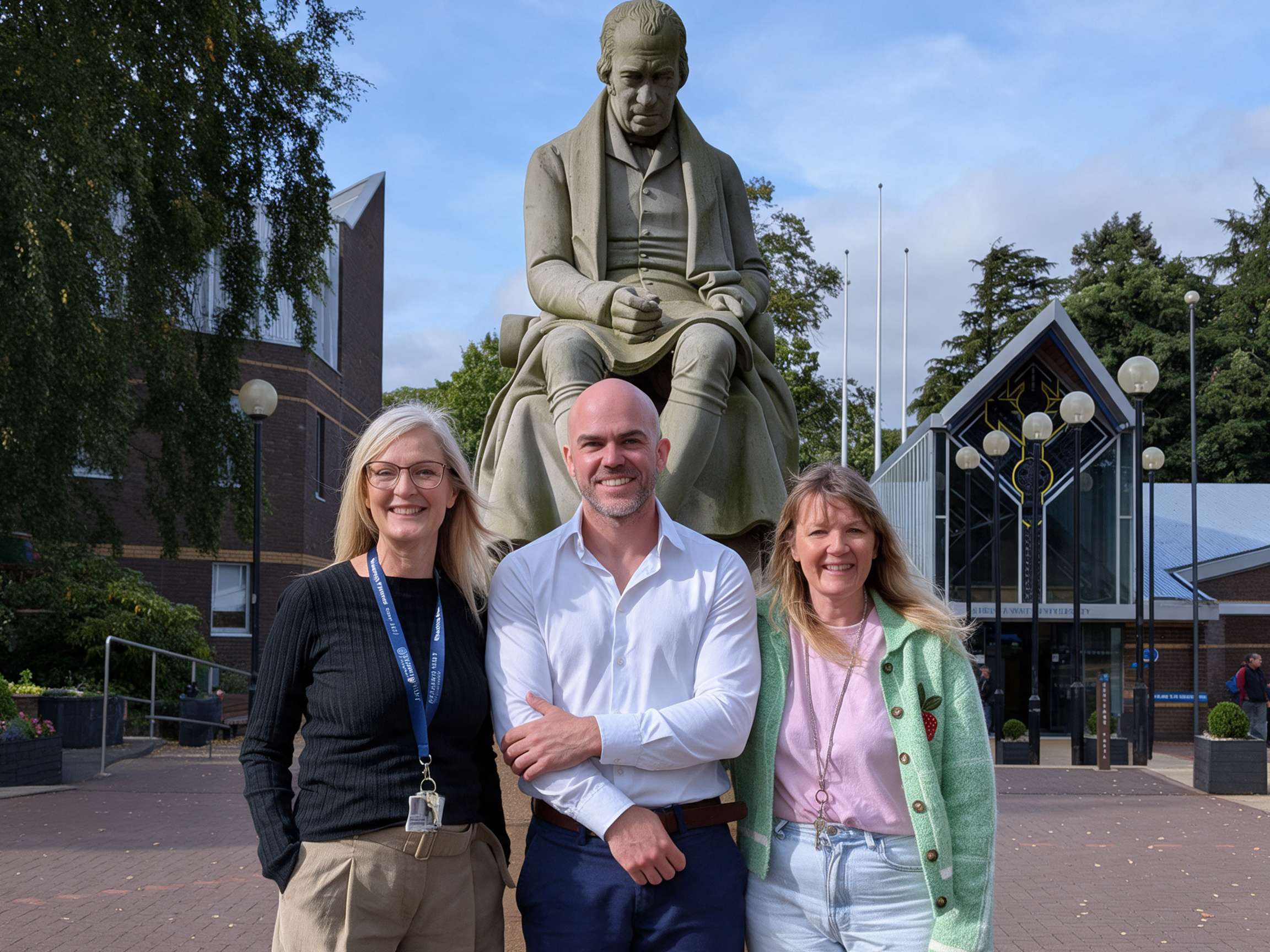 Vicki Stone, Kai Paul and Helinor Jane Johnston at Heriot-Watt University