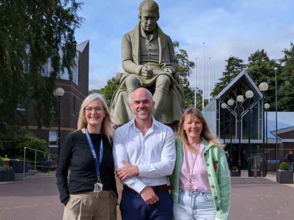 Vicki Stone, Kai Paul and Helinor Jane Johnston at Heriot-Watt University