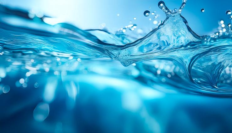 Water representing treatment of PFAS in water.